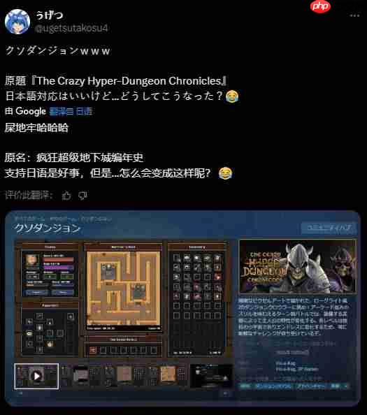 机翻失误！一款游戏意外