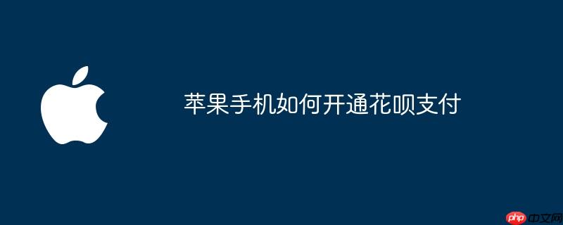 苹果手机如何开通花呗支付