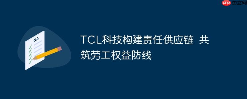 TCL科技构建责任供应链  共筑劳工权益防线