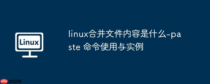 linux合并文件内容是什么-paste 命令使用与实例