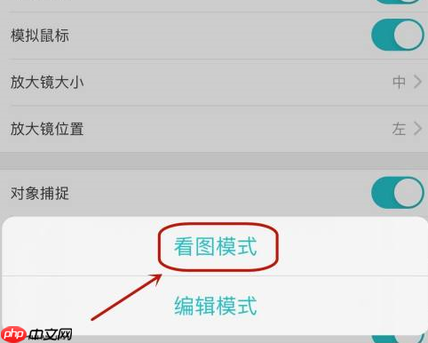 CAD看图王怎么设置看图模式?CAD看图王设置看图模式的方法