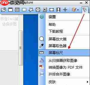 FastStone Capture屏幕标尺怎么用