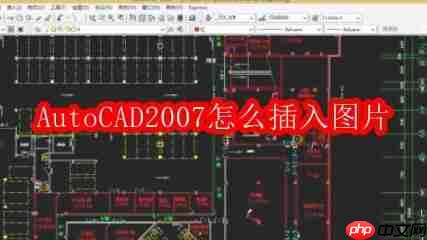 autocad2007怎么插入图片