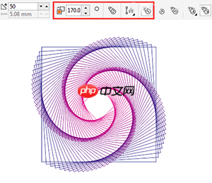 CDR怎么制作旋转风筝渐变线条平面图案