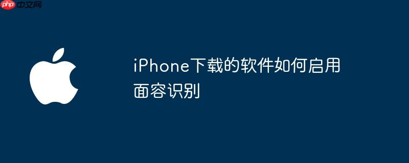 iphone下载的软件如何启用面容识别