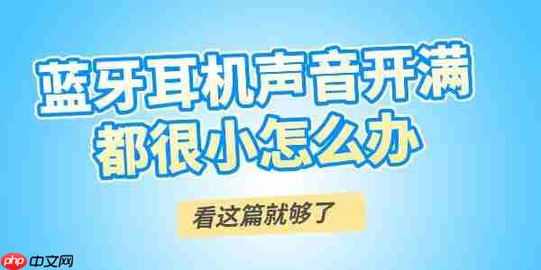 蓝牙耳机声音开满都很小怎么办 看这篇就够了