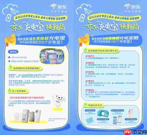 暑期出行无忧！京东在昆明长水机场开展充电宝免费换新服务 每日300个