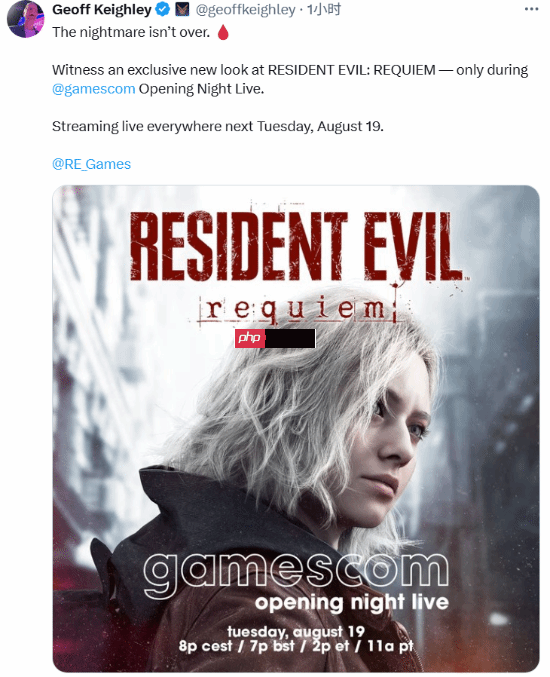 tga主持人杰夫官宣:《生化危机9安魂曲》8.20科隆独家情报公开