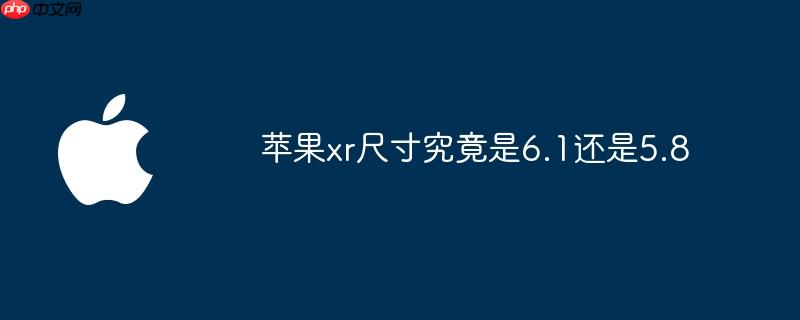 苹果xr尺寸究竟是6.1还是5.8