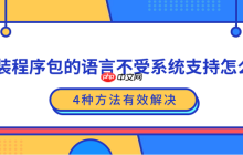 安装程序包的语言不受系统支持怎么办？4种方法有效解决