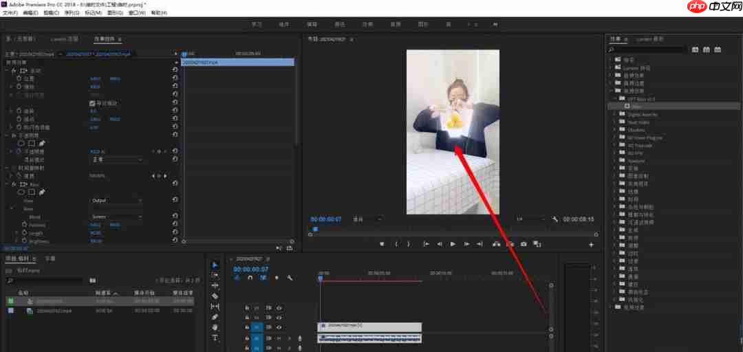 premiere放射光线特效的方法