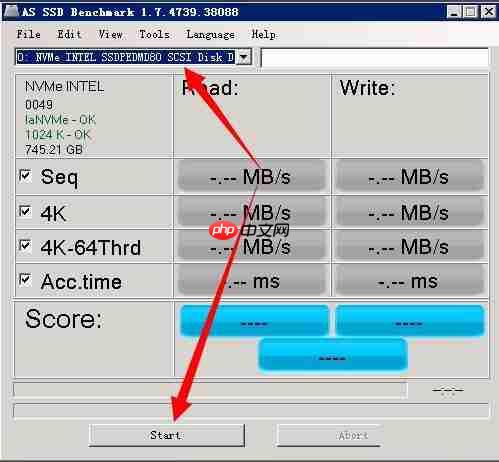 AS SSD Benchmark测试SSD硬盘的方法