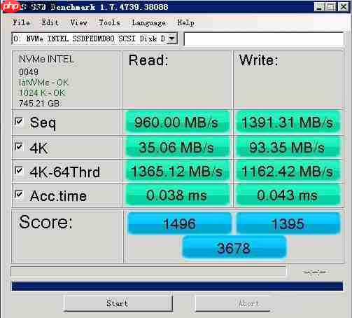 AS SSD Benchmark测试SSD硬盘的方法