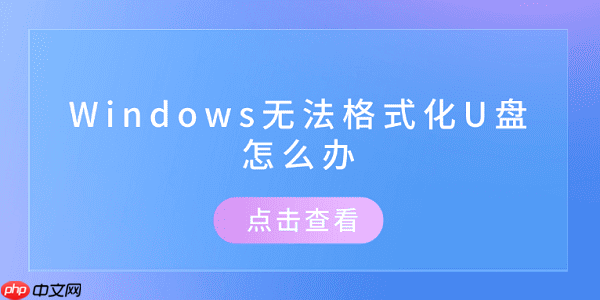 Windows无法格式化U盘怎么办 推荐这几个修复方案