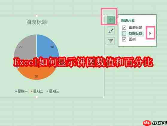 Excel如何显示饼图数值和百分比