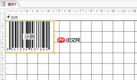 access窗體中怎么添加條形碼