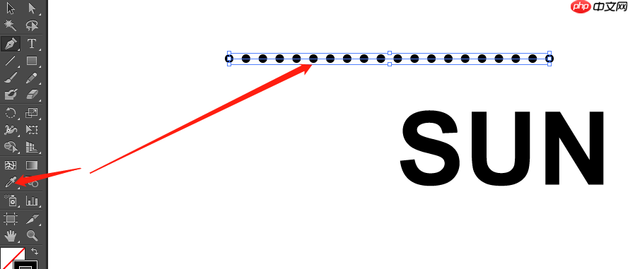 ai怎么设计点连线字体