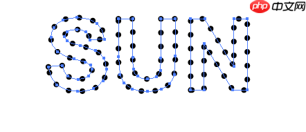 ai怎么设计点连线字体