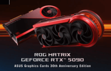 限量1000块！华硕ROG Matrix RTX 5090三十周年显卡发布：最高800W