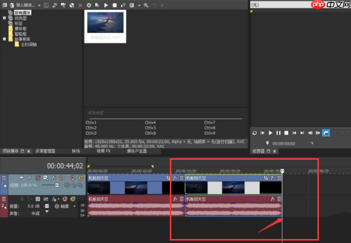 vegas pro怎么对时间线复制视频轨道