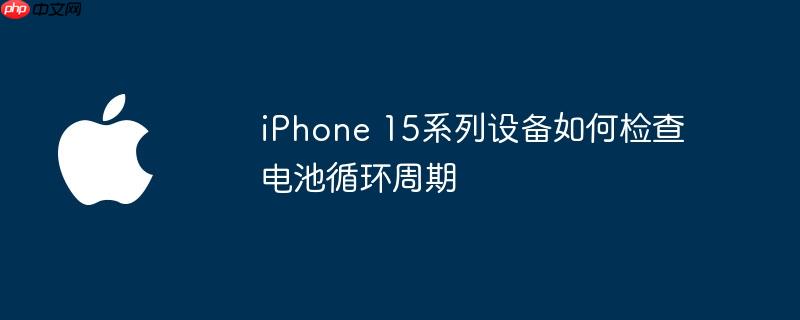 iphone 15系列设备如何检查电池循环周期