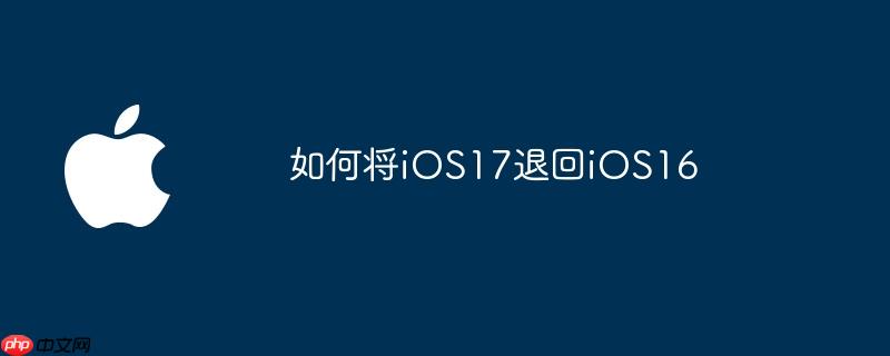 如何将iOS17退回iOS16