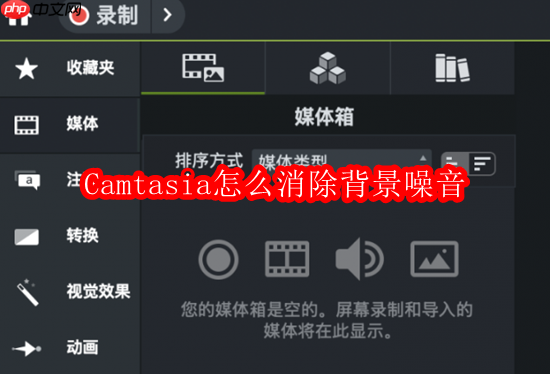 camtasia怎么消除背景噪音