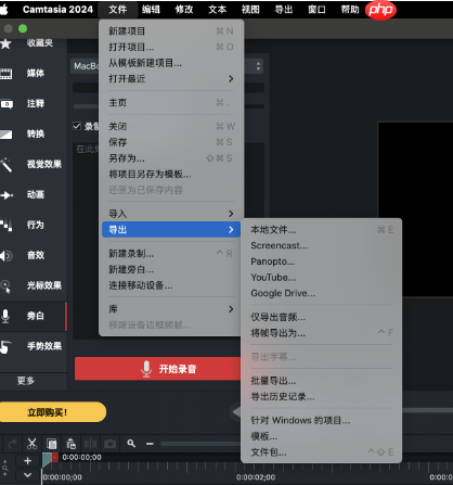 Camtasia怎么消除背景噪音