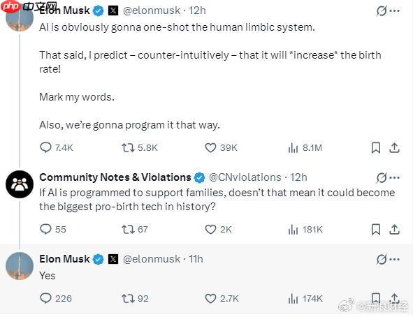 日本人口再降恐灭国!马斯克:AI将有助提高人类生育率