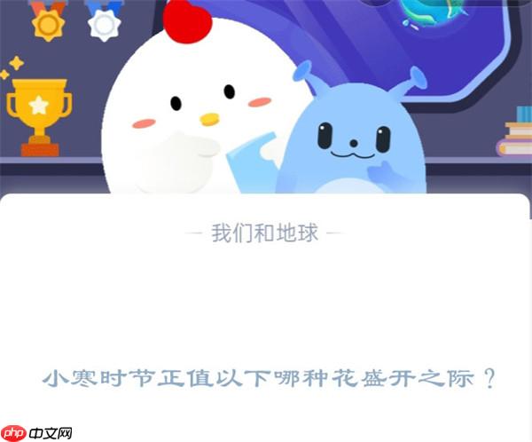 小寒时节正值以下哪种花盛开之际?支付宝蚂蚁庄园1月5日答案