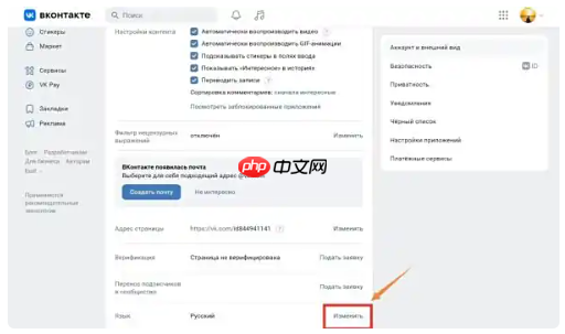 VKontakte中文设置方法