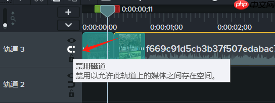 Camtasia裁剪视频后合并不居中