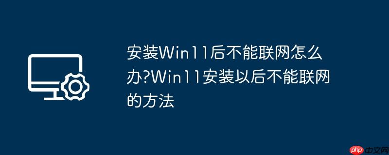 安装Win11后不能联网怎么办?Win11安装以后不能联网的方法