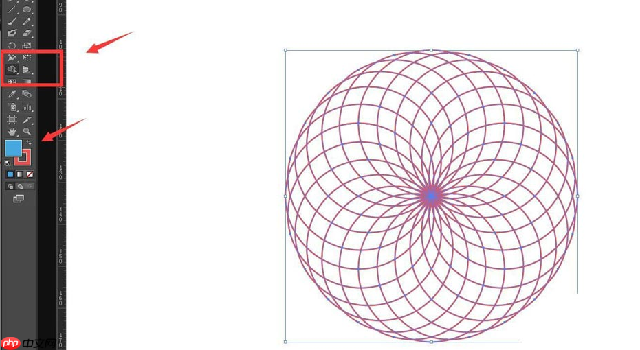 ai怎么制作海浪logo图标