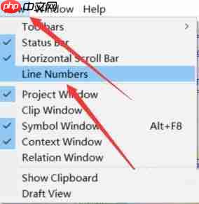 source insight如何显示行数