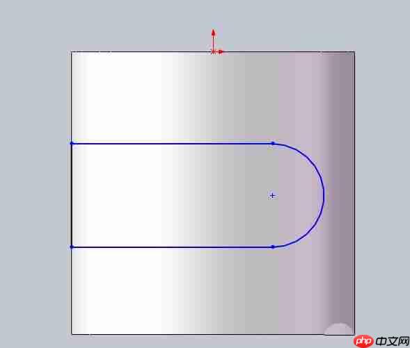 Solidworks切除圆柱中间一部分的操作步骤