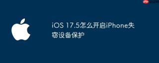 iOS 17.5怎么开启iPhone失窃设备保护
