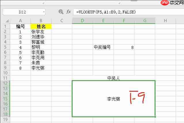 WPS中用表格制作抽奖小程序的方法