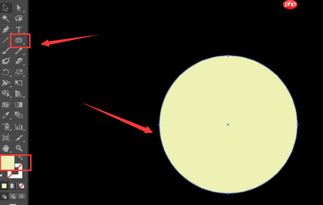 ai怎么绘制圆月矢量图