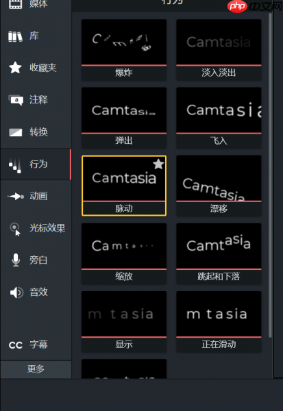 Camtasia怎么添加文字效果
