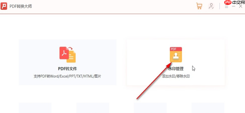PDF转换大师如何移除PDF文件水印