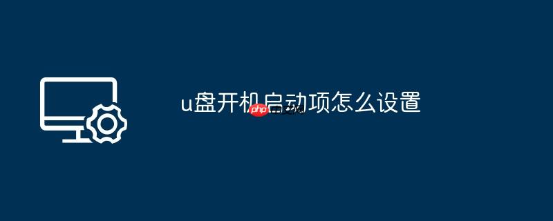 u盘开机启动项怎么设置