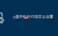 u盘开机启动项怎么设置