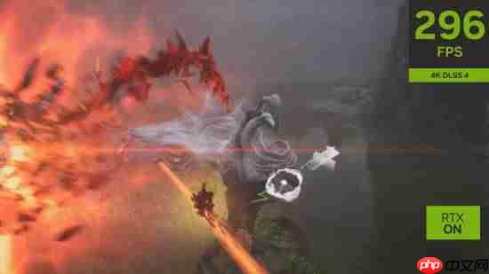 UE5类魂《地狱即我们》DLSS4演示:帧率暴涨3倍多!