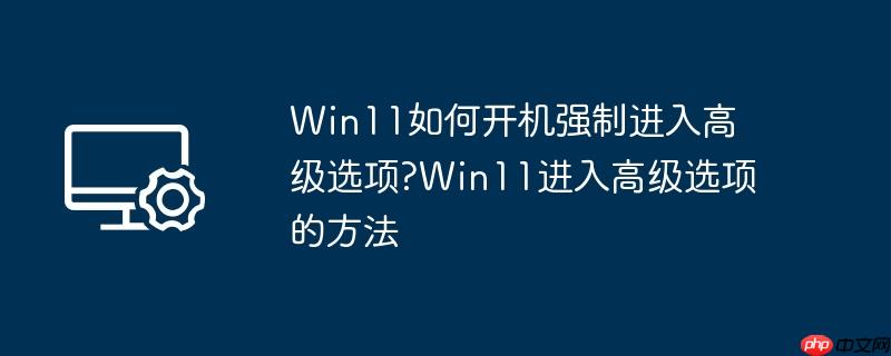 win11如何开机强制进入高级选项?win11进入高级选项的方法