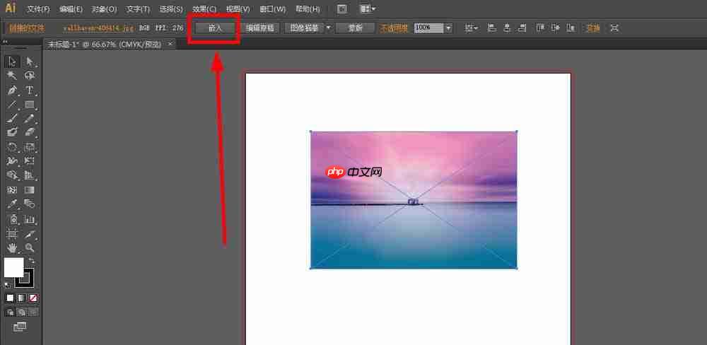 ai将图片素材去色的方法步骤