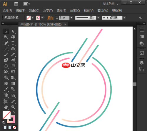 ai如何将线条变成圆头