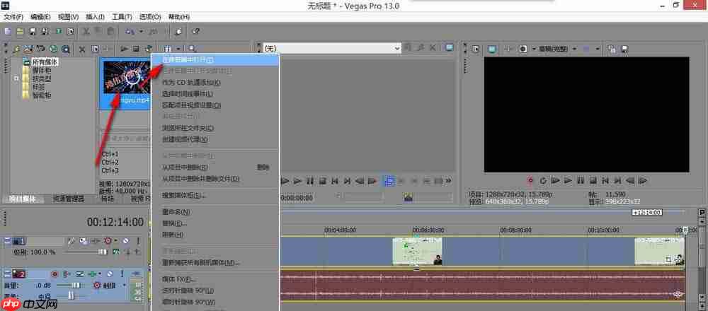 vegas怎么设置全屏预览