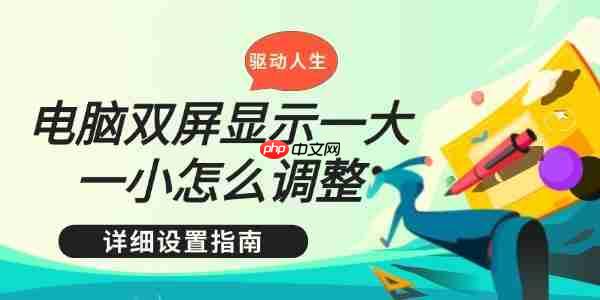 电脑双屏显示一大一小怎么调整 详细设置指南