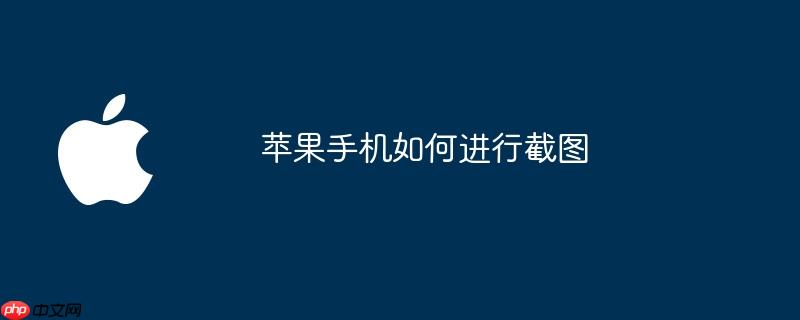 苹果手机如何进行截图